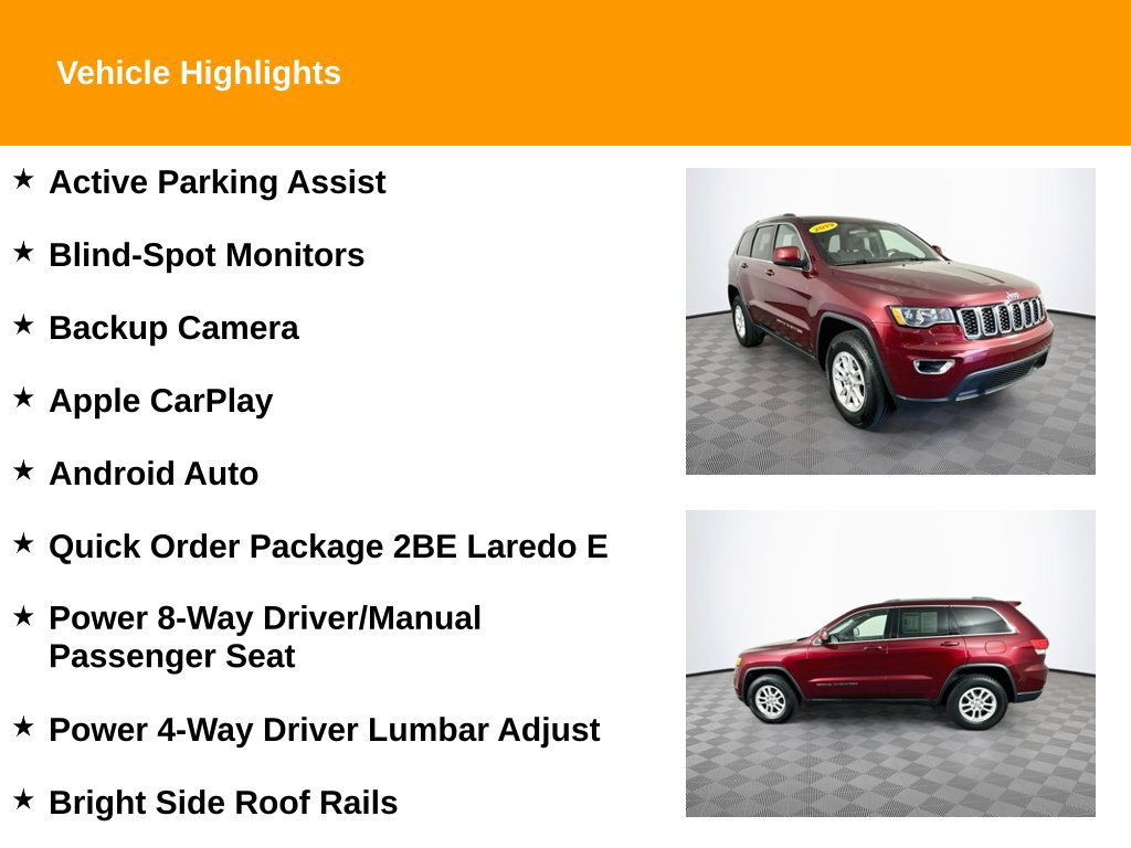 Used 2019 Jeep Grand Cherokee Laredo AWD/4WD image 2