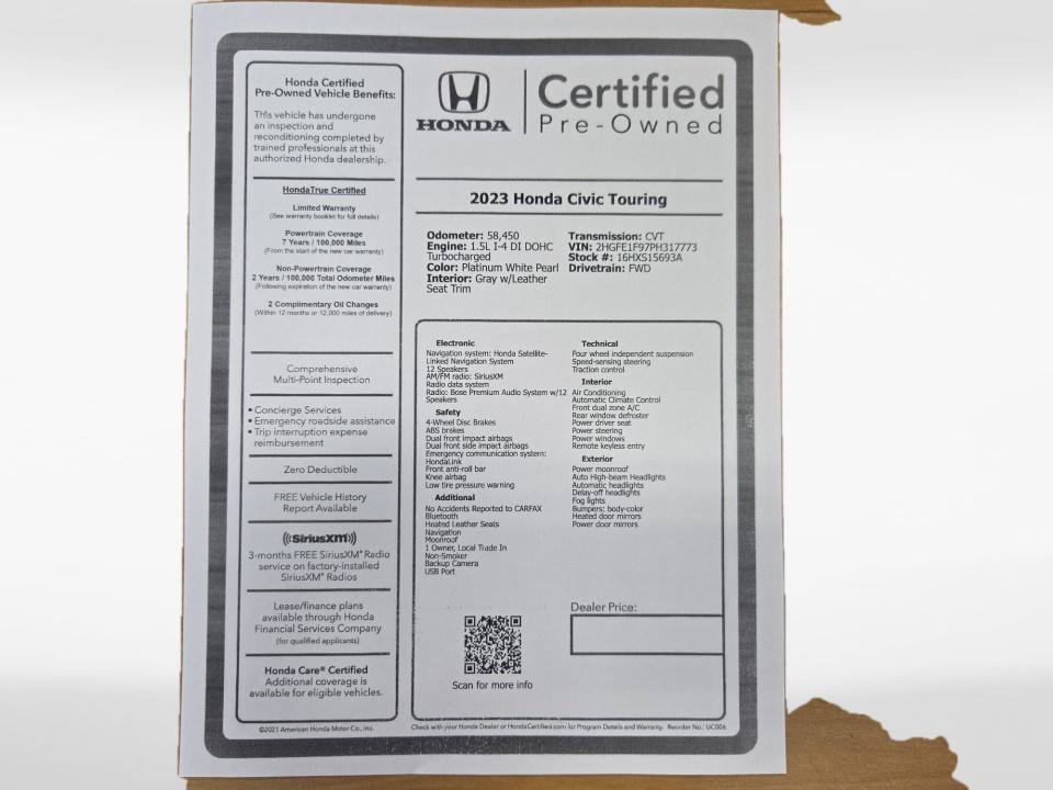 Certified 2023 Honda Civic Touring image 33
