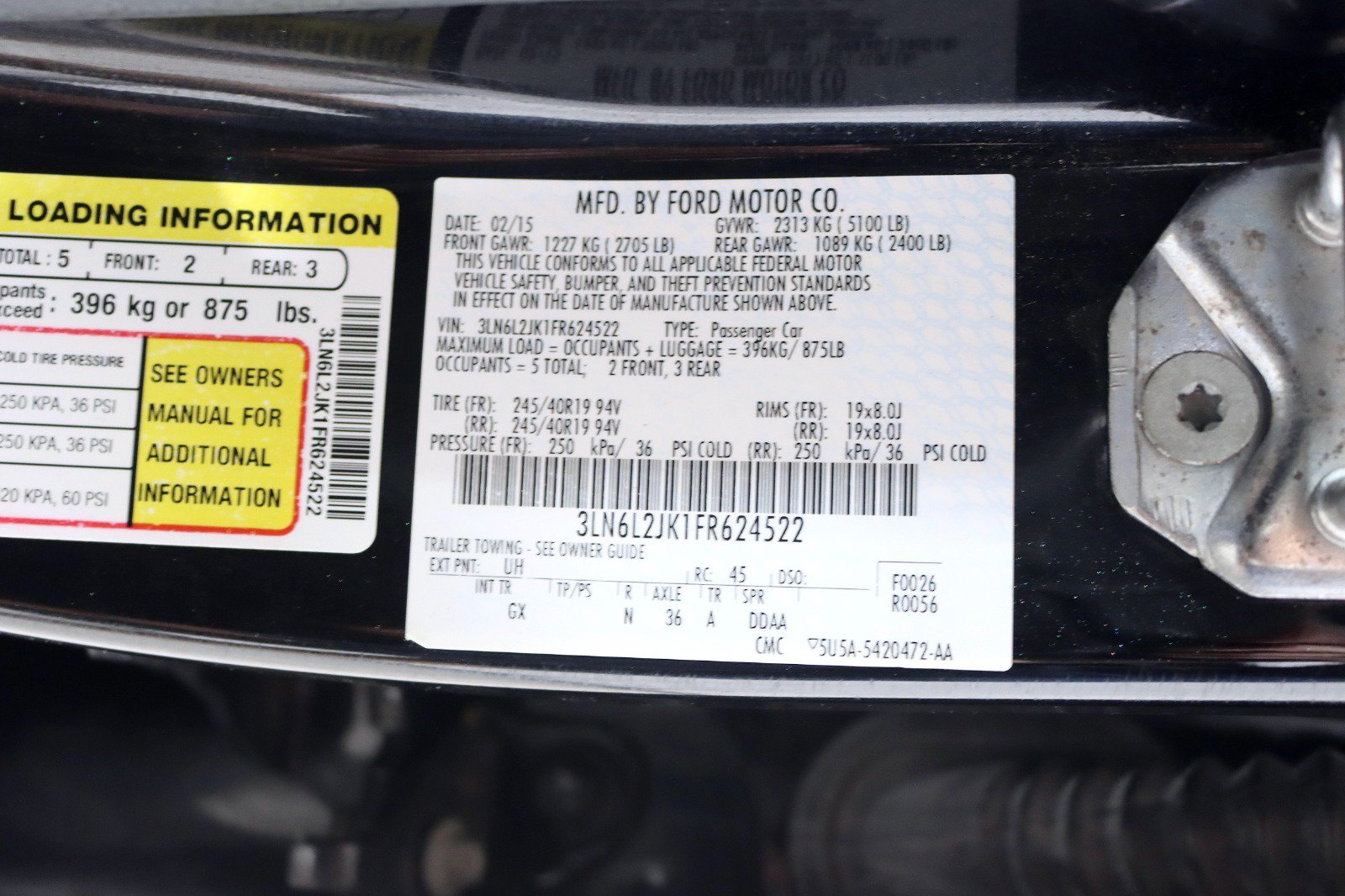 Used 2015 Lincoln MKZ AWD w/ Equipment Group 102A Reserve image 30