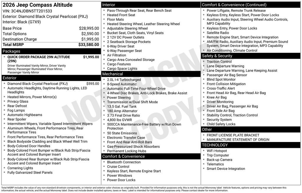 New 2026 Jeep Compass Latitude image 12