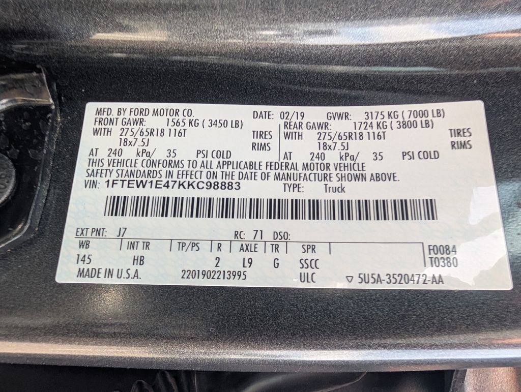 Used 2019 Ford F150 Lariat AWD/4WD image 23