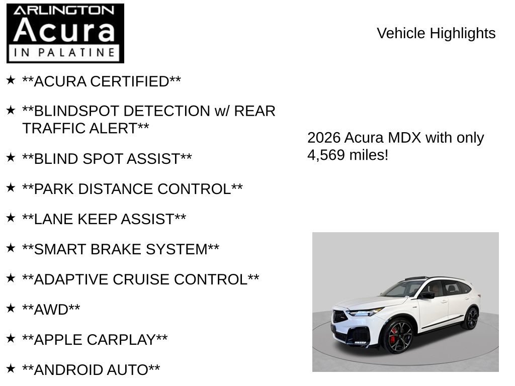 Certified 2026 Acura MDX Type S w/ Advance Package AWD/4WD image 7