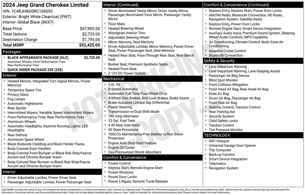 Used 2024 Jeep Grand Cherokee Limited w/ Black Appearance Package AWD/4WD image 23