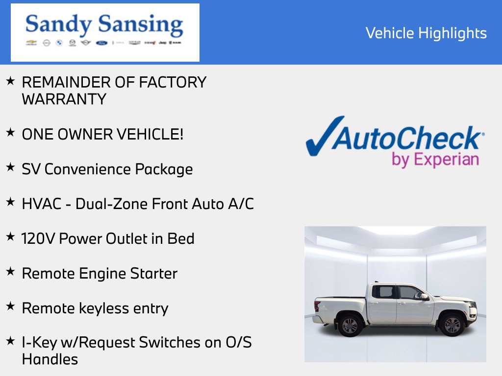 Used 2025 Nissan Frontier SV w/ SV Convenience Package RWD image 8