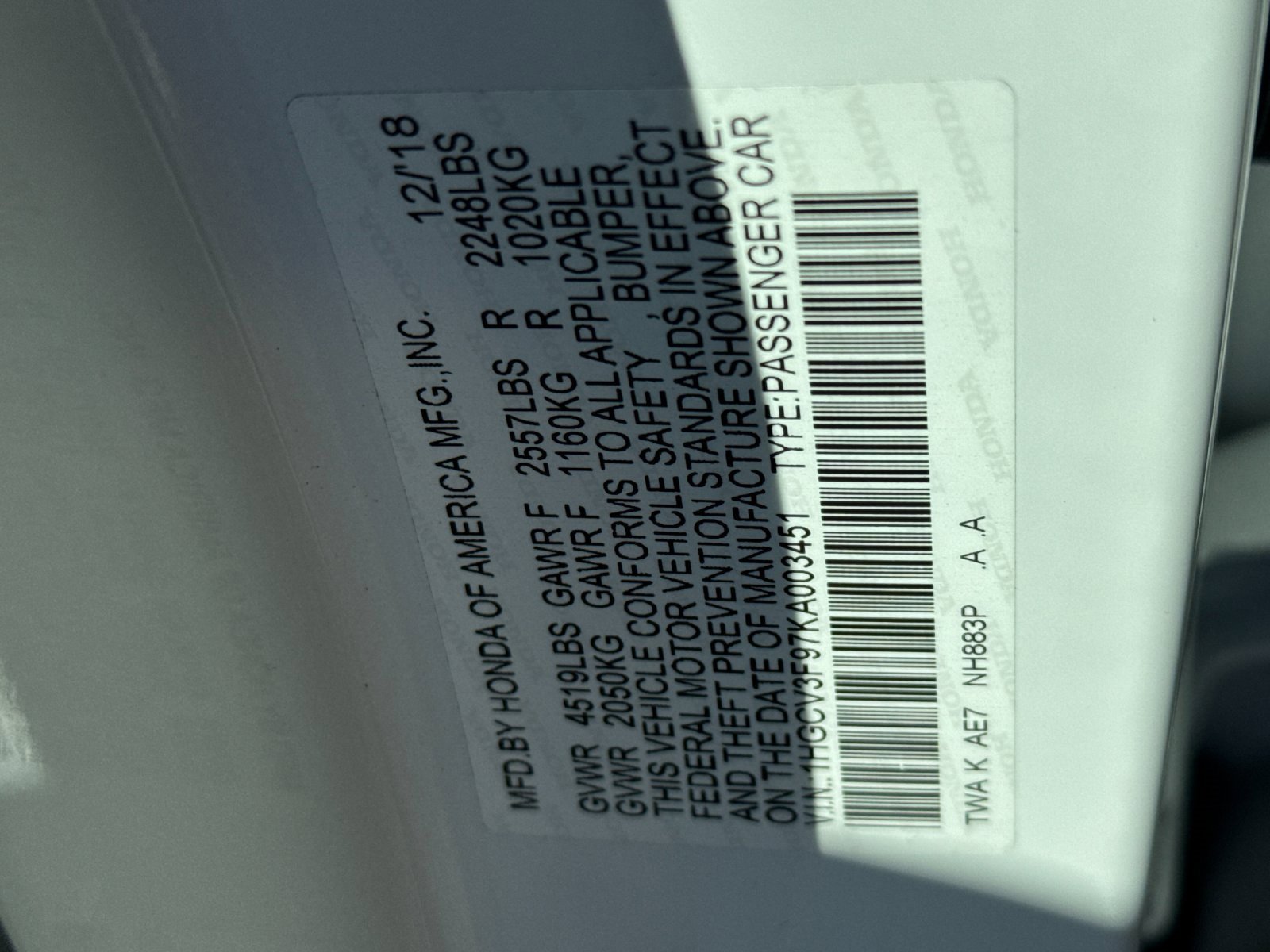 Used 2019 Honda Accord Touring image 29