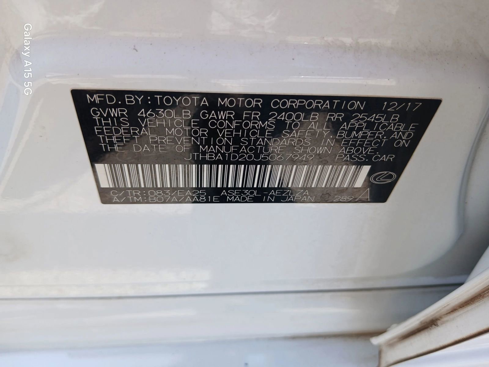 Used 2018 Lexus IS 300 F Sport w/ F Sport Package RWD image 9