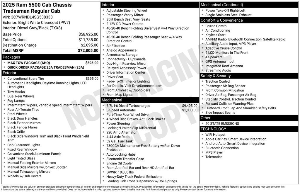New 2025 RAM 5500 Tradesman w/ Max Tow Package AWD/4WD image 6