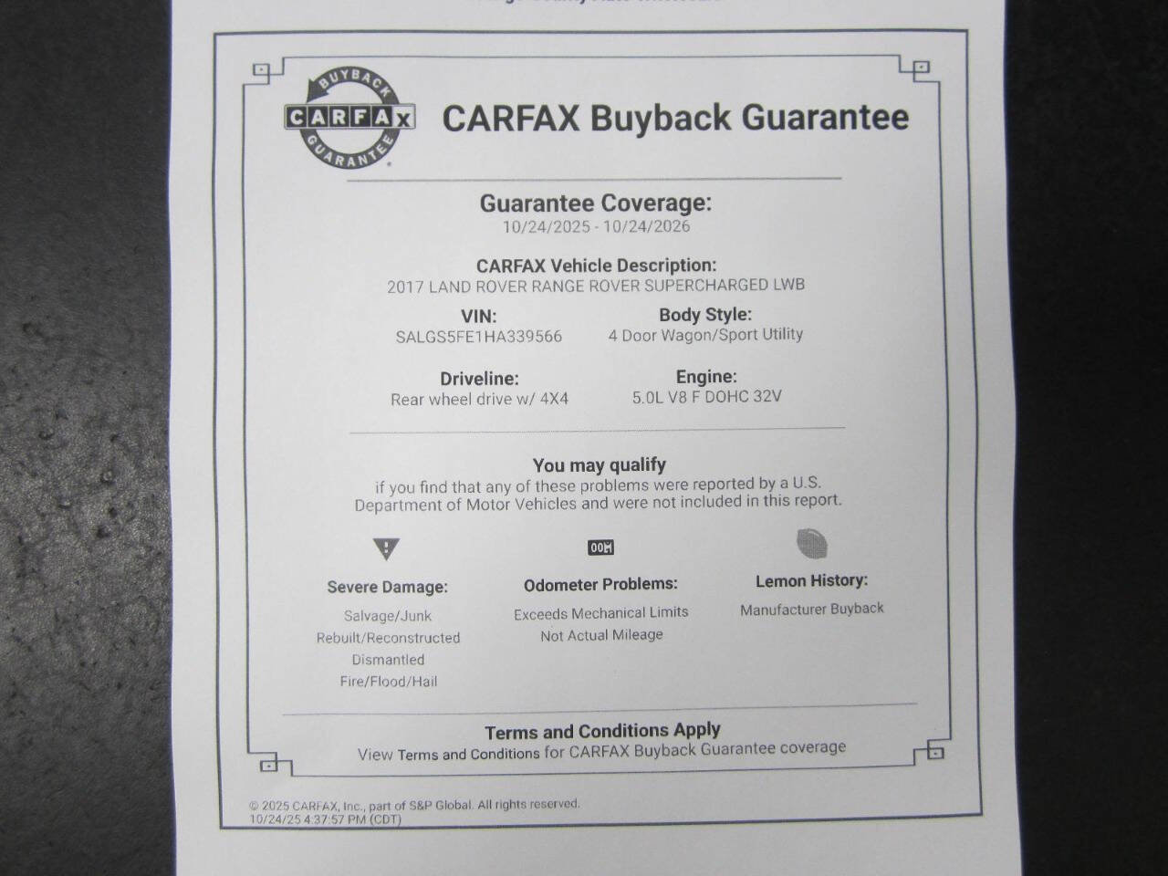 Used 2017 Land Rover Range Rover Long Wheelbase Supercharged image 41