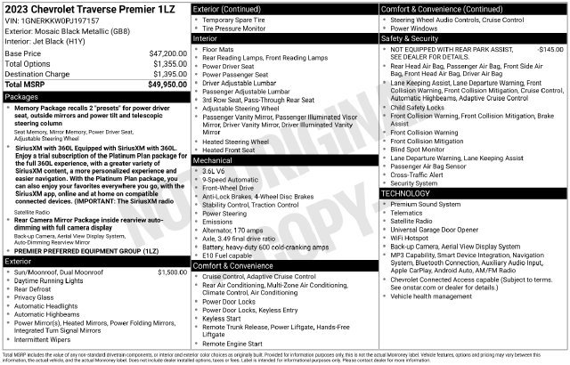 Used 2023 Chevrolet Traverse Premier FWD image 7