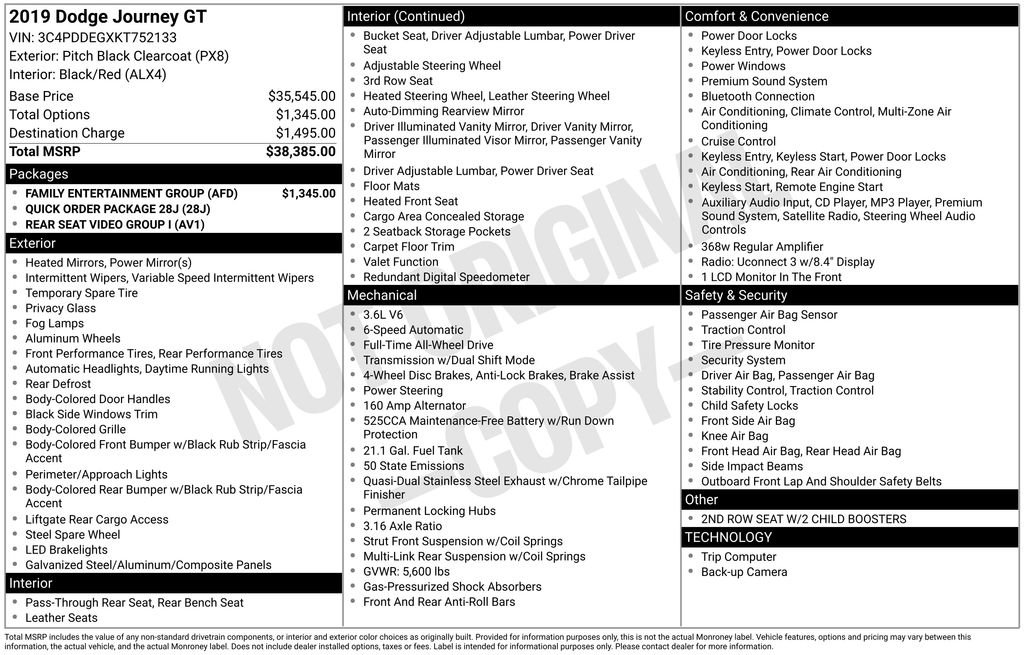 Used 2019 Dodge Journey GT w/ Family Entertainment Group image 3