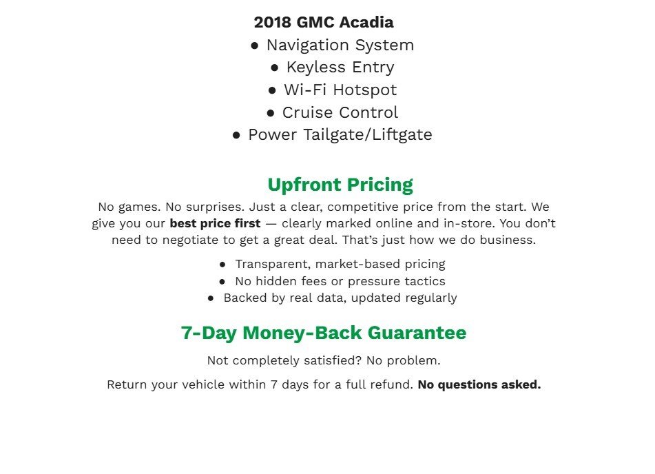 Certified 2018 GMC Acadia SLT FWD image 2