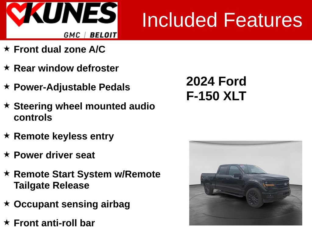 Used 2024 Ford F150 XLT w/ Equipment Group 303A High AWD/4WD image 3