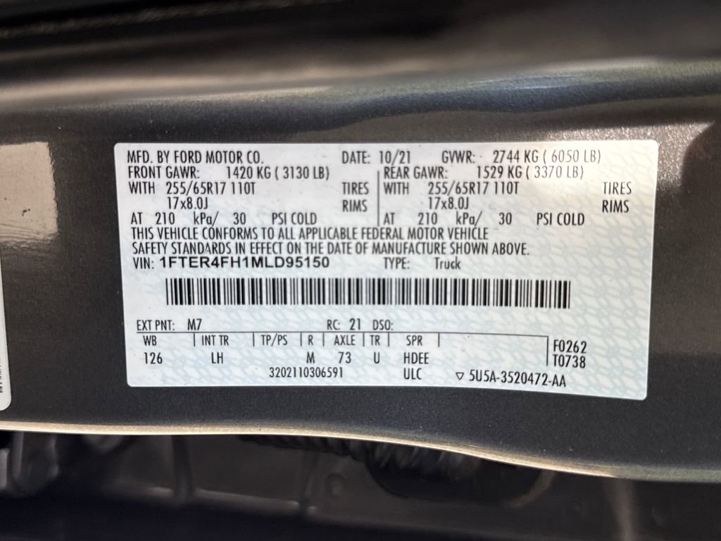 Used 2021 Ford Ranger XLT w/ Equipment Group 301A Mid image 36