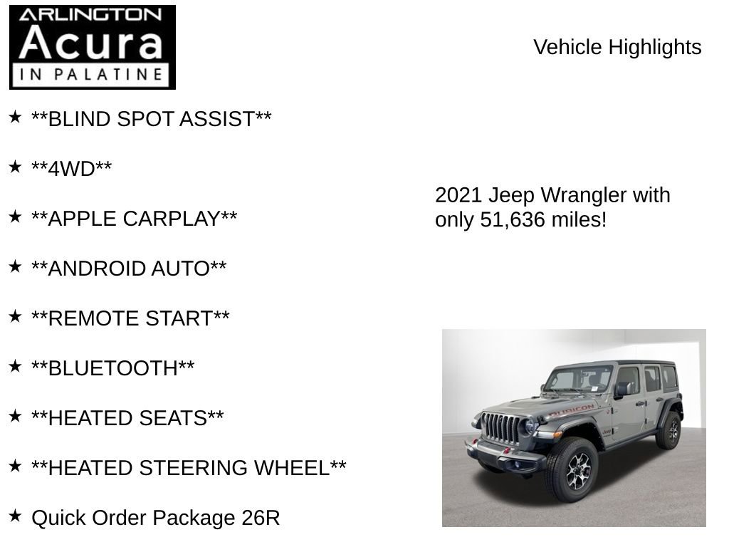 Used 2021 Jeep Wrangler Unlimited Rubicon image 8