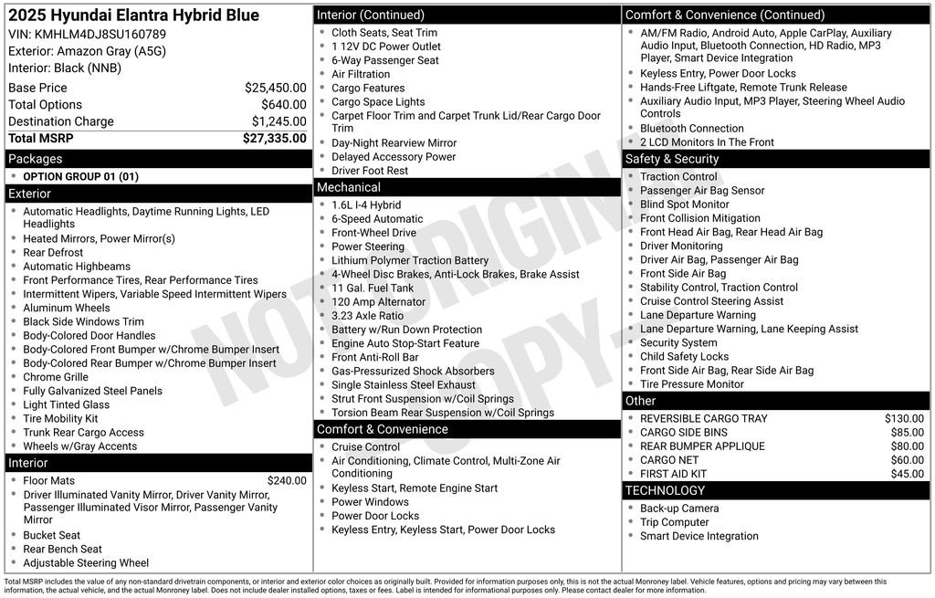 Used 2025 Hyundai Elantra Hybrid FWD image 5