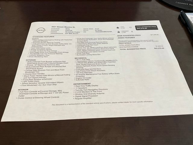 Used 2019 Nissan Maxima SL FWD image 37