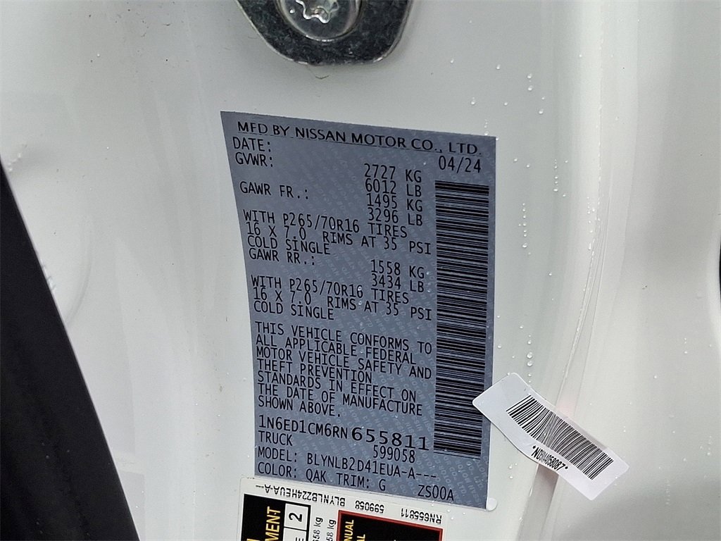 Used 2024 Nissan Frontier SV w/ Technology Package image 27