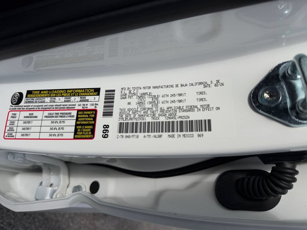 Certified 2026 Toyota Tacoma SR5 AWD/4WD image 30