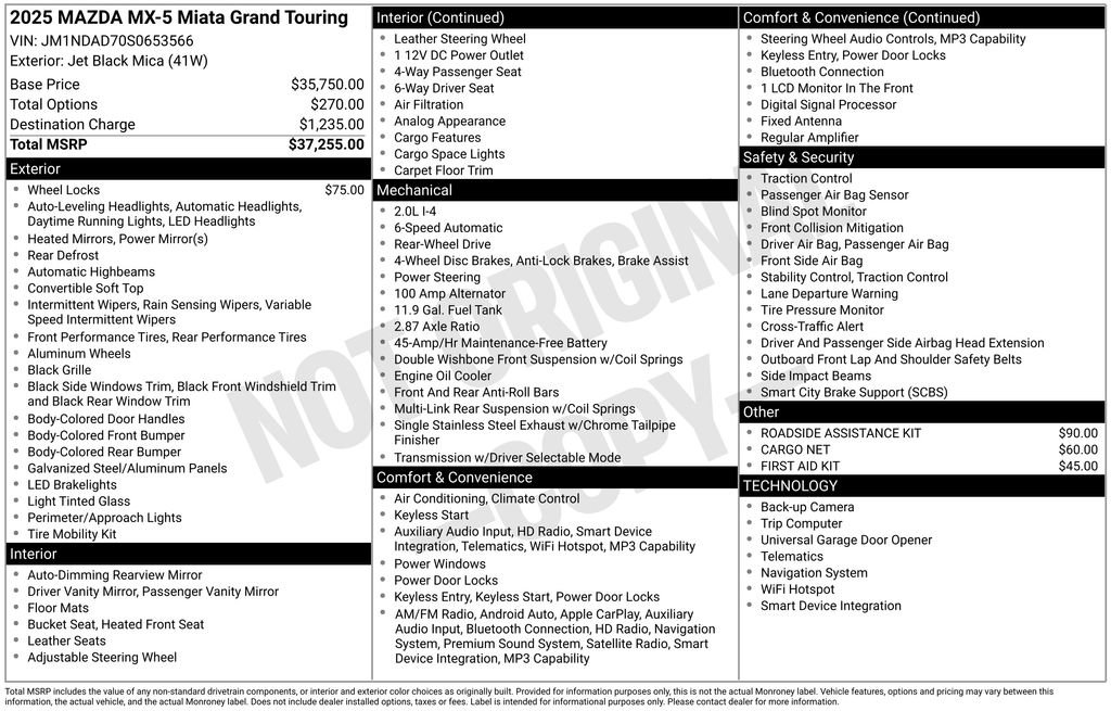 New 2025 MAZDA MX-5 Miata Grand Touring image 6