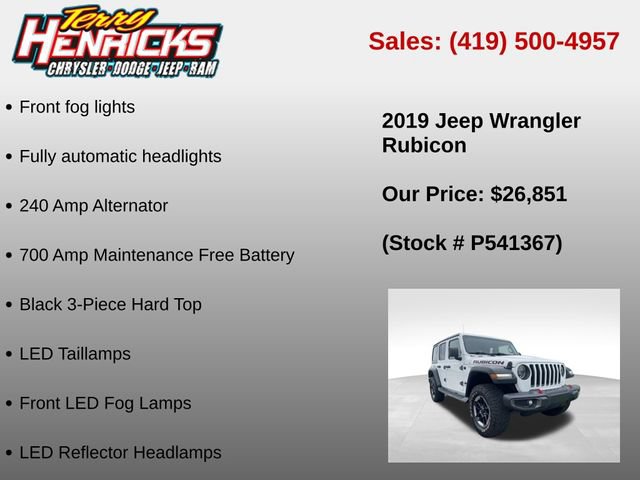 Used 2019 Jeep Wrangler Unlimited Rubicon AWD/4WD image 37