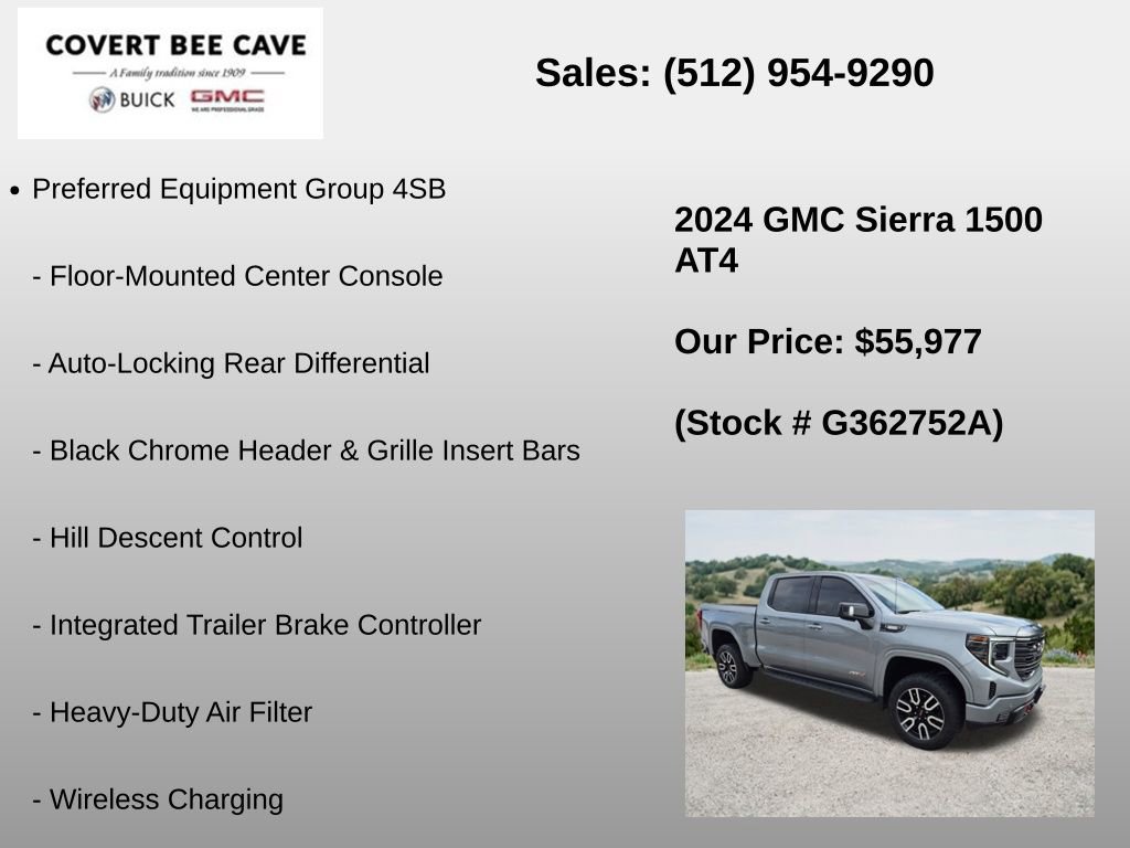 Used 2024 GMC Sierra 1500 AT4 w/ Technology Package AWD/4WD image 18