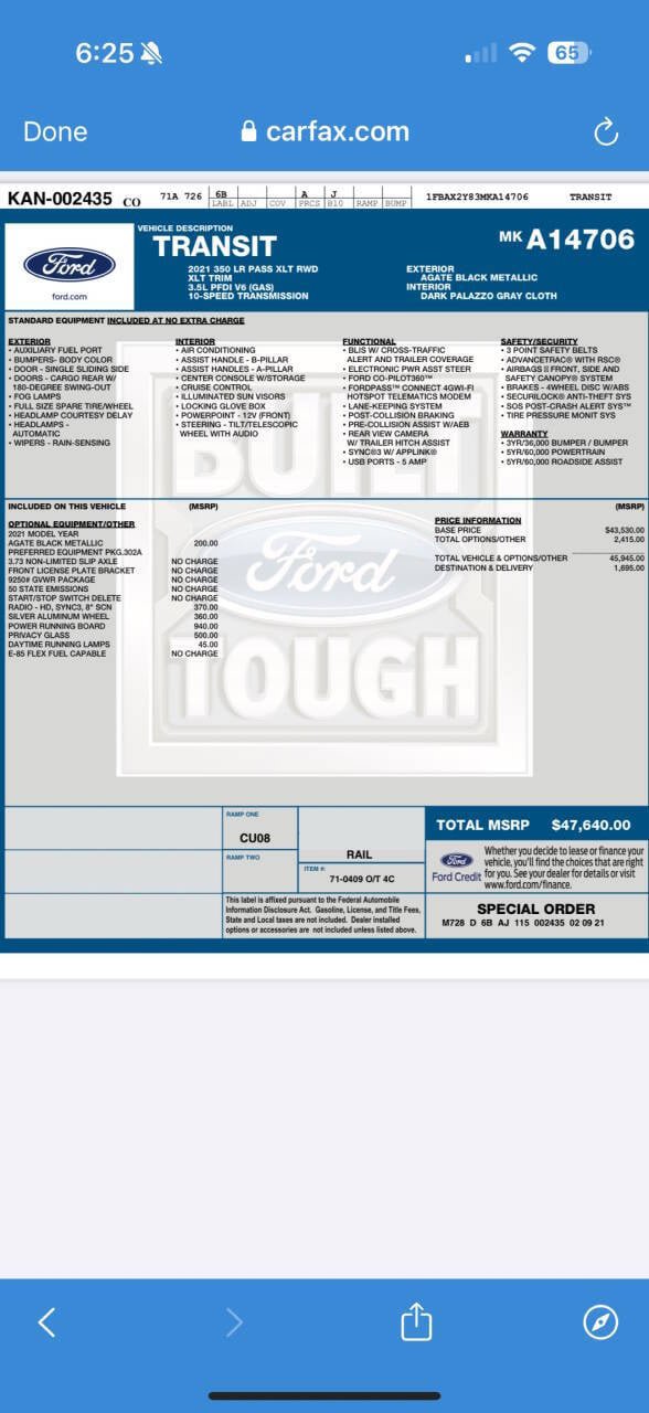 Used 2021 Ford Transit 350 XLT RWD image 4