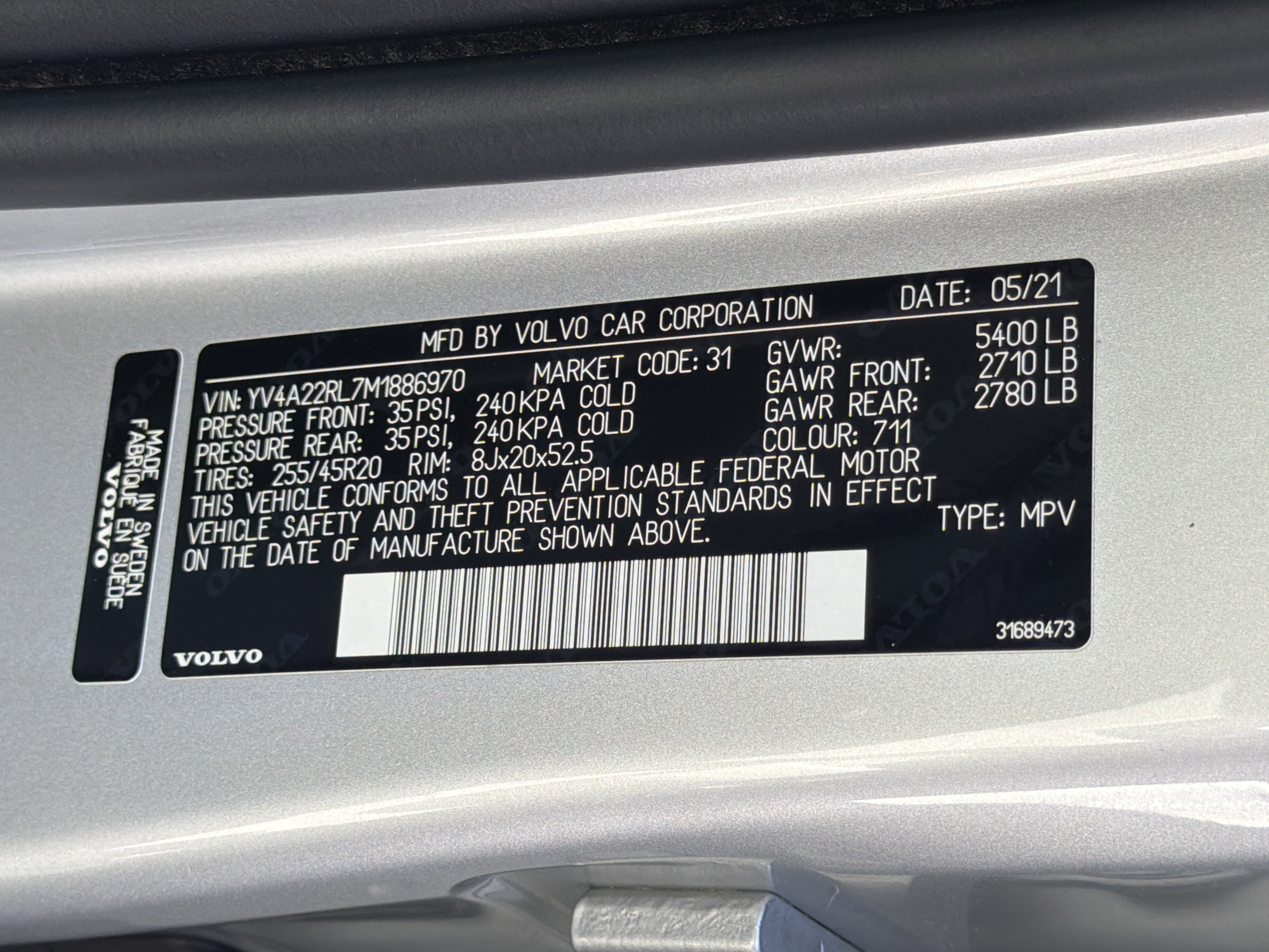 Used 2021 Volvo XC60 T6 Inscription w/ Advanced Package AWD/4WD image 37