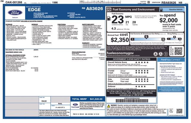 Used 2024 Ford Edge SE w/ Black Appearance Package AWD/4WD image 25