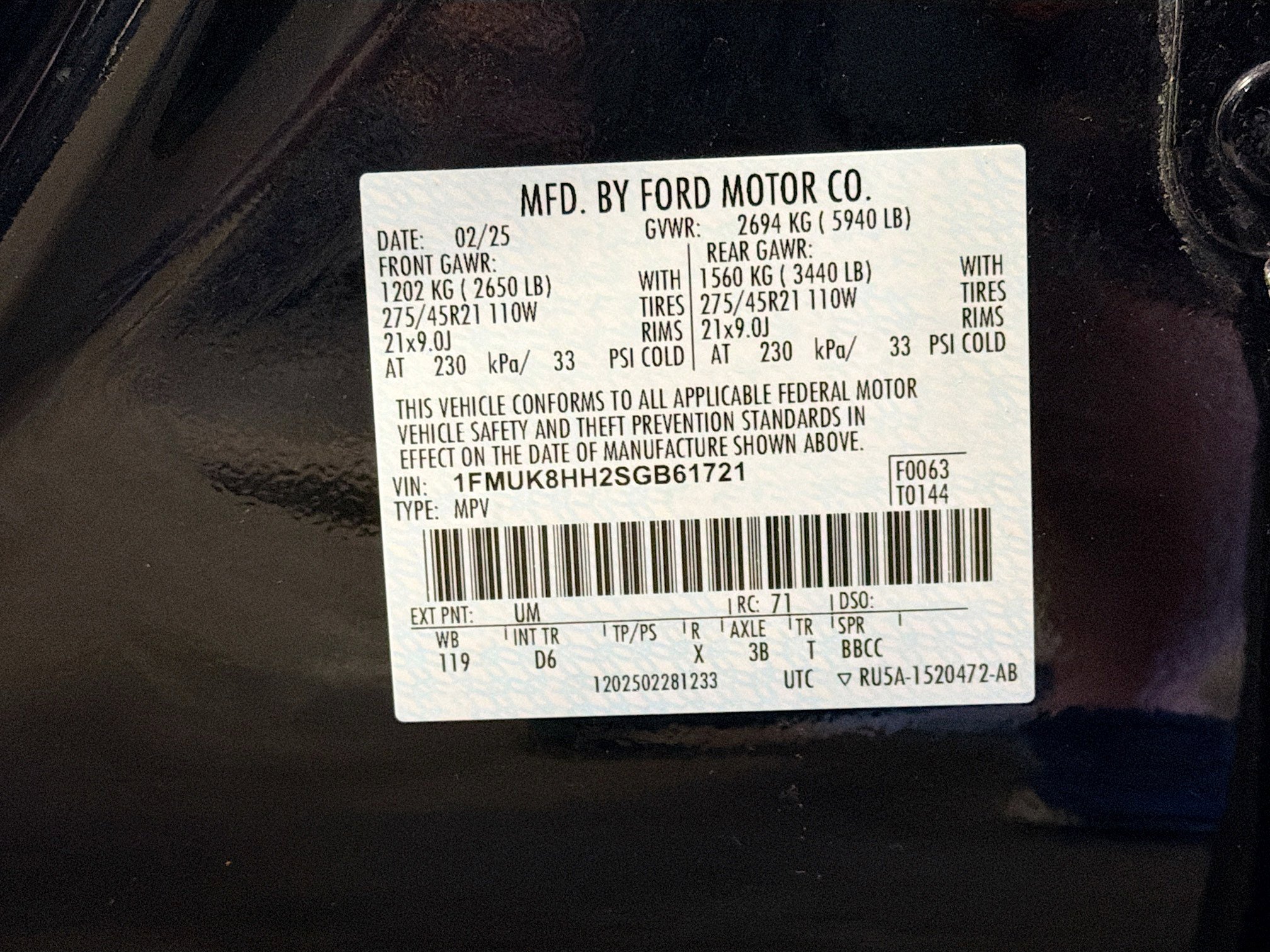 Used 2025 Ford Explorer Platinum w/ LUX Leather Package image 12