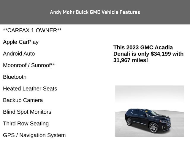 Used 2023 GMC Acadia Denali w/ Denali Ultimate Package AWD/4WD image 4