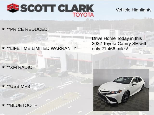 Used 2022 Toyota Camry SE FWD image 12