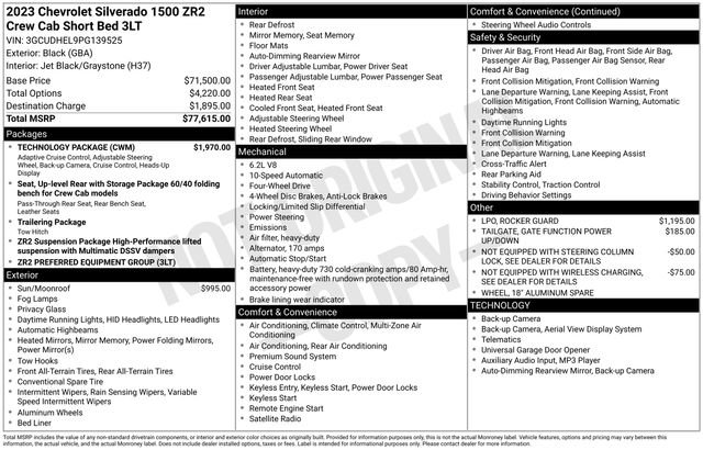 Used 2023 Chevrolet Silverado 1500 ZR2 w/ Technology Package AWD/4WD image 33