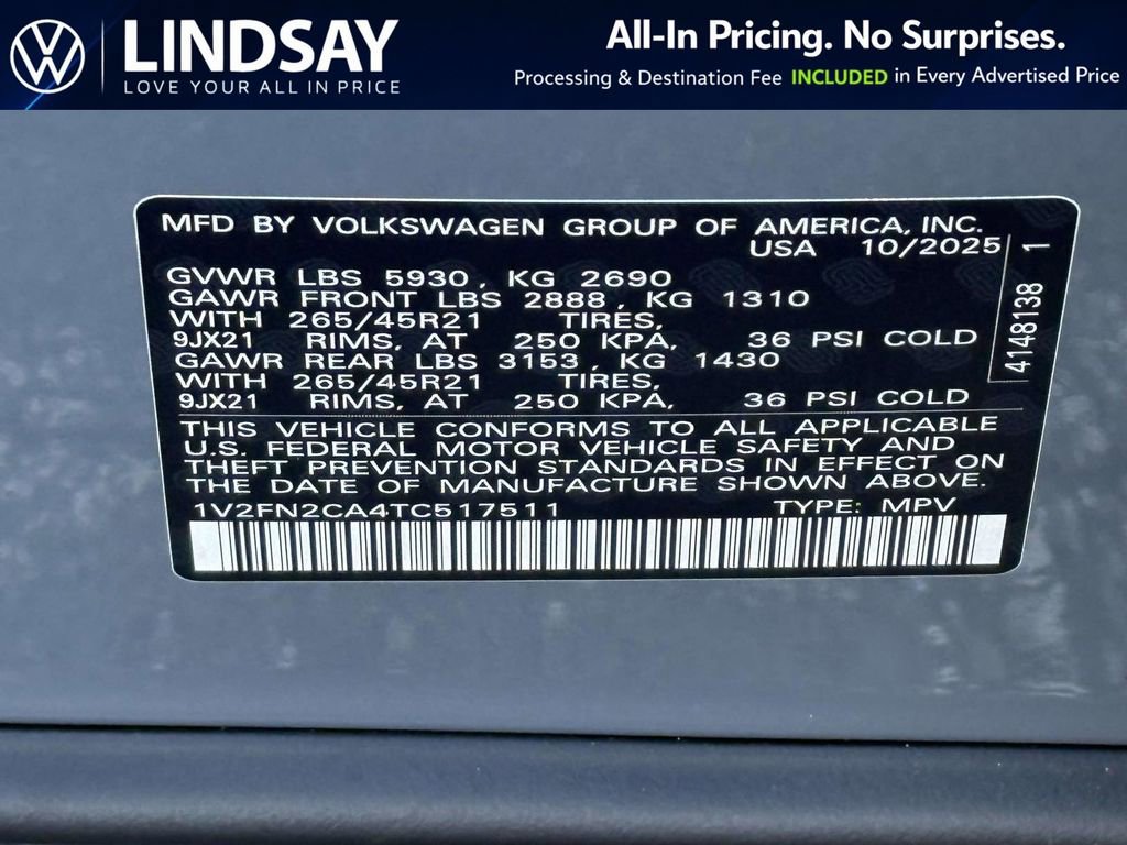 New 2026 Volkswagen Atlas SEL Premium R-Line image 22