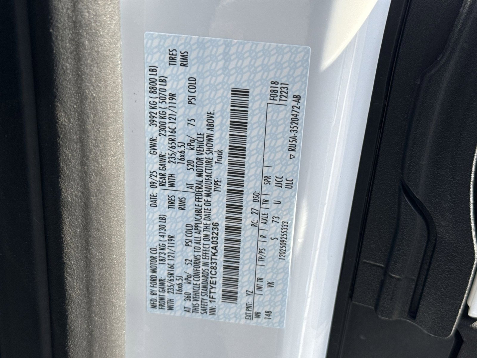 New 2026 Ford Transit 150 Base w/ Load Area Protection Package image 40