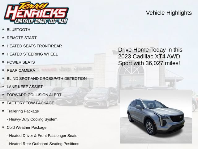Used 2023 Cadillac XT4 Sport w/ Trailering Package AWD/4WD image 4