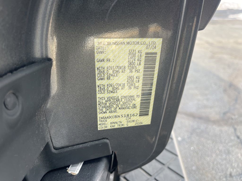 Used 2014 Nissan Titan SV w/ SV Value Truck Package image 30