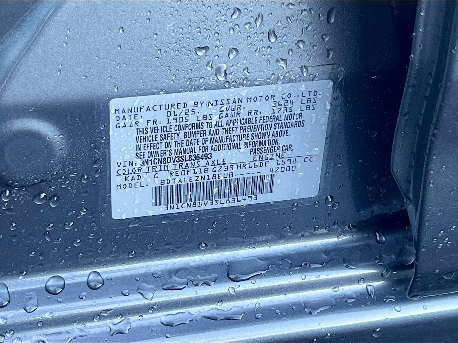 New 2025 Nissan Versa S w/ Trunk Package image 31