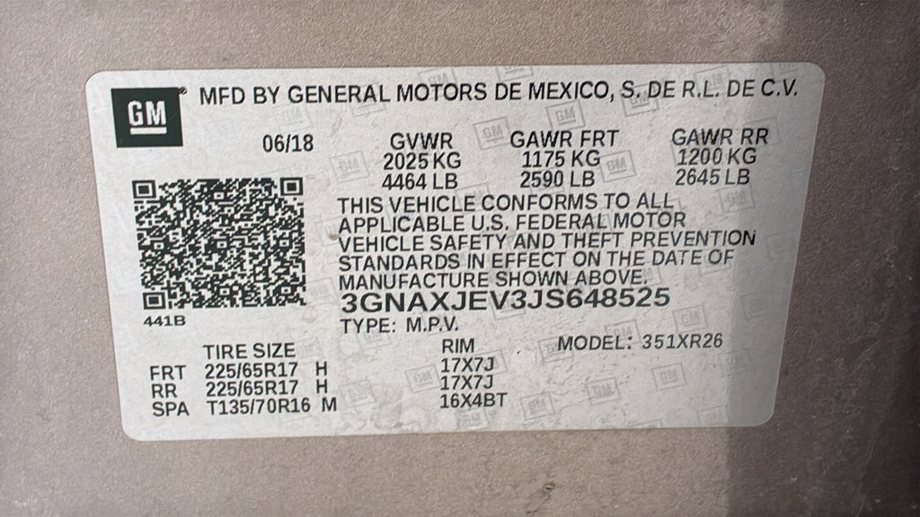 Used 2018 Chevrolet Equinox LT w/ Sun & Infotainment Package FWD image 39