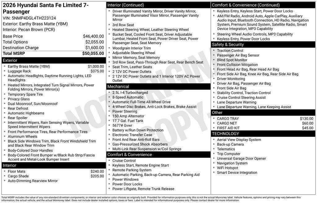 New 2026 Hyundai Santa Fe Limited AWD/4WD image 27