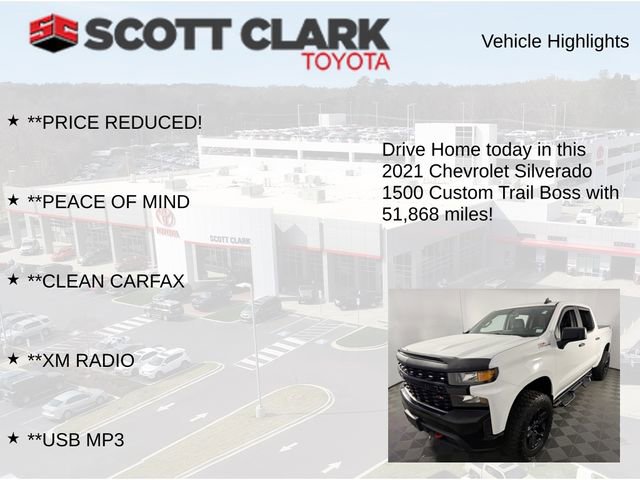 Used 2021 Chevrolet Silverado 1500 Custom Trail Boss w/ LPO, Dark Essentials Package AWD/4WD image 8