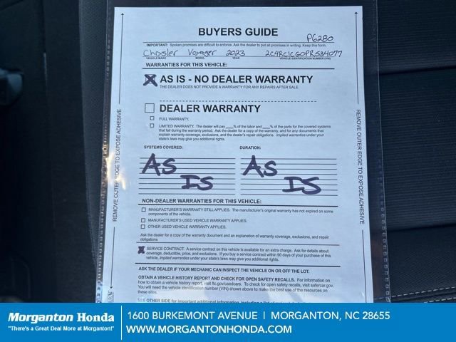Used 2023 Chrysler Voyager LX FWD image 26