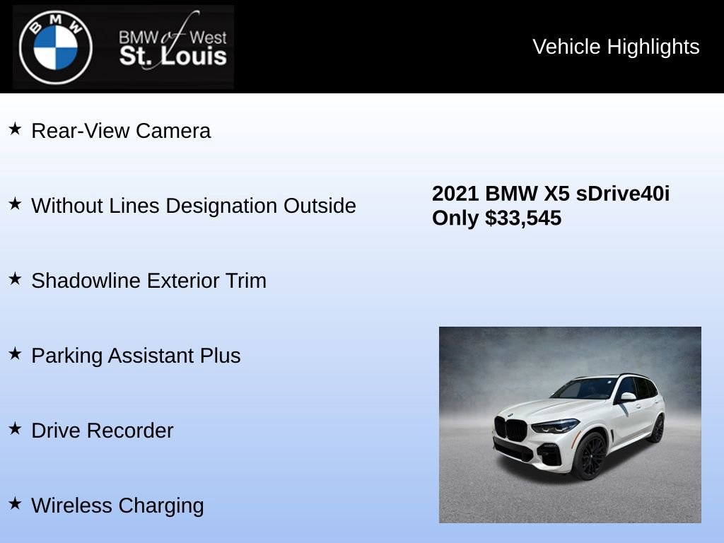 Used 2021 BMW X5 sDrive40i w/ M Sport Package image 24