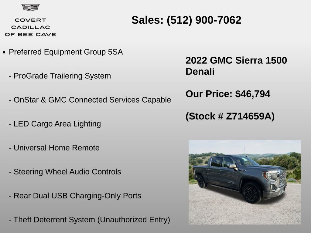 Used 2022 GMC Sierra 1500 Denali w/ Denali Reserve Package AWD/4WD image 30