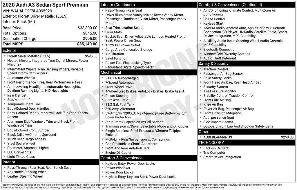 Used 2020 Audi A3 2.0T Premium image 27