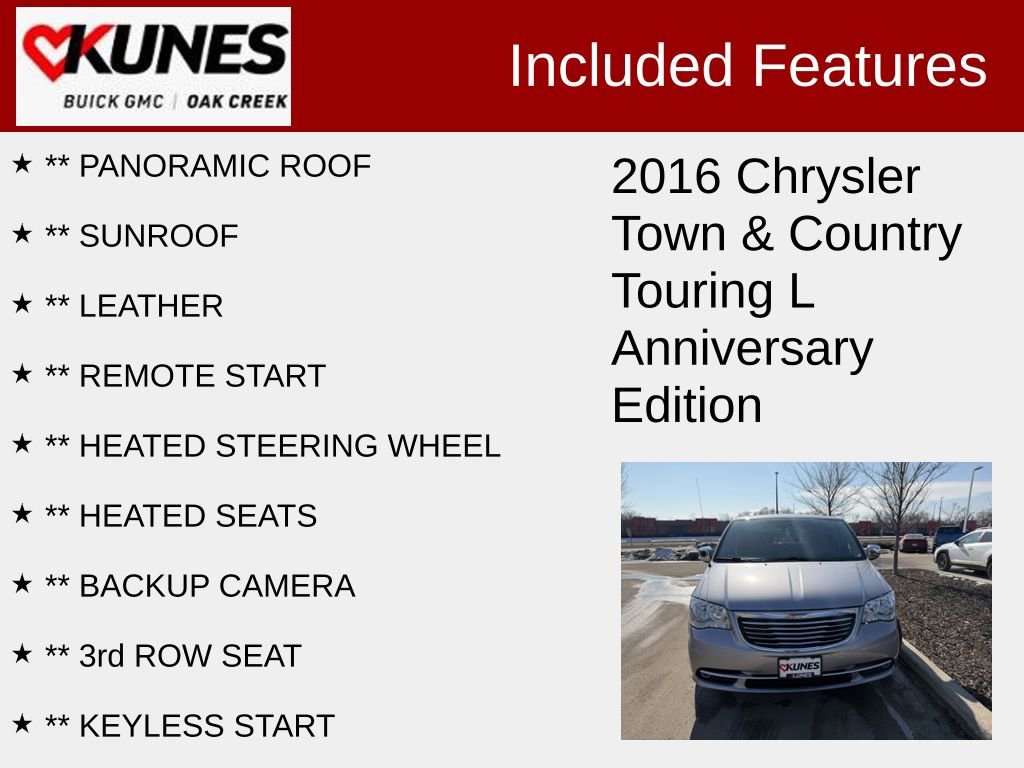 Used 2016 Chrysler Town & Country Touring-L image 2