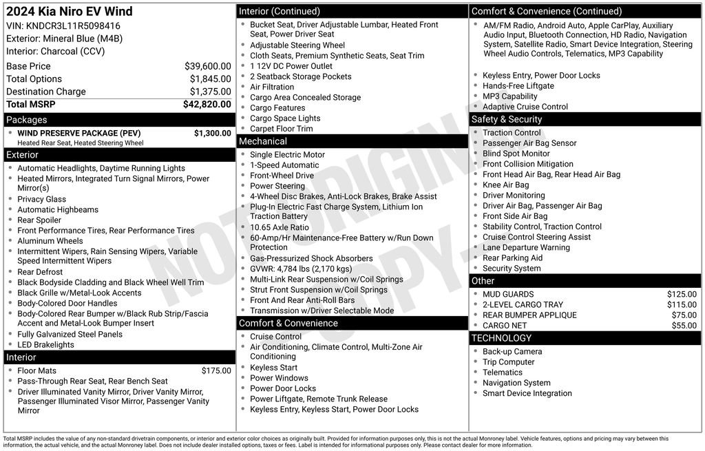 Used 2024 Kia Niro Wind w/ Wind Preserve Package FWD image 17