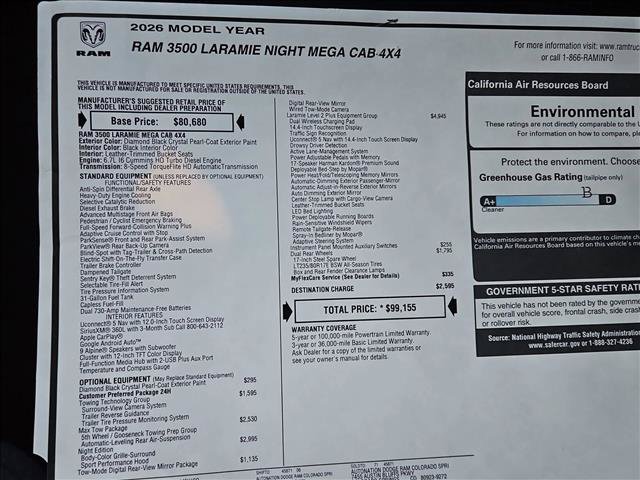New 2026 RAM 3500 Laramie AWD/4WD image 18