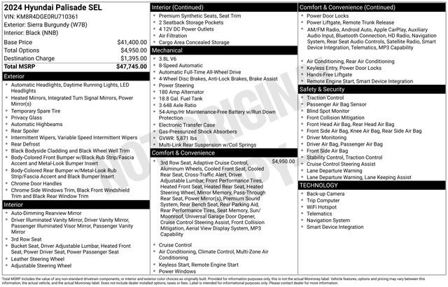 Used 2024 Hyundai Palisade SEL image 32