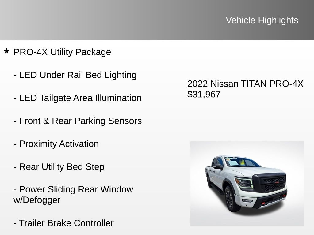 Used 2022 Nissan Titan PRO-4X w/ Pro-4x Convenience Package image 16