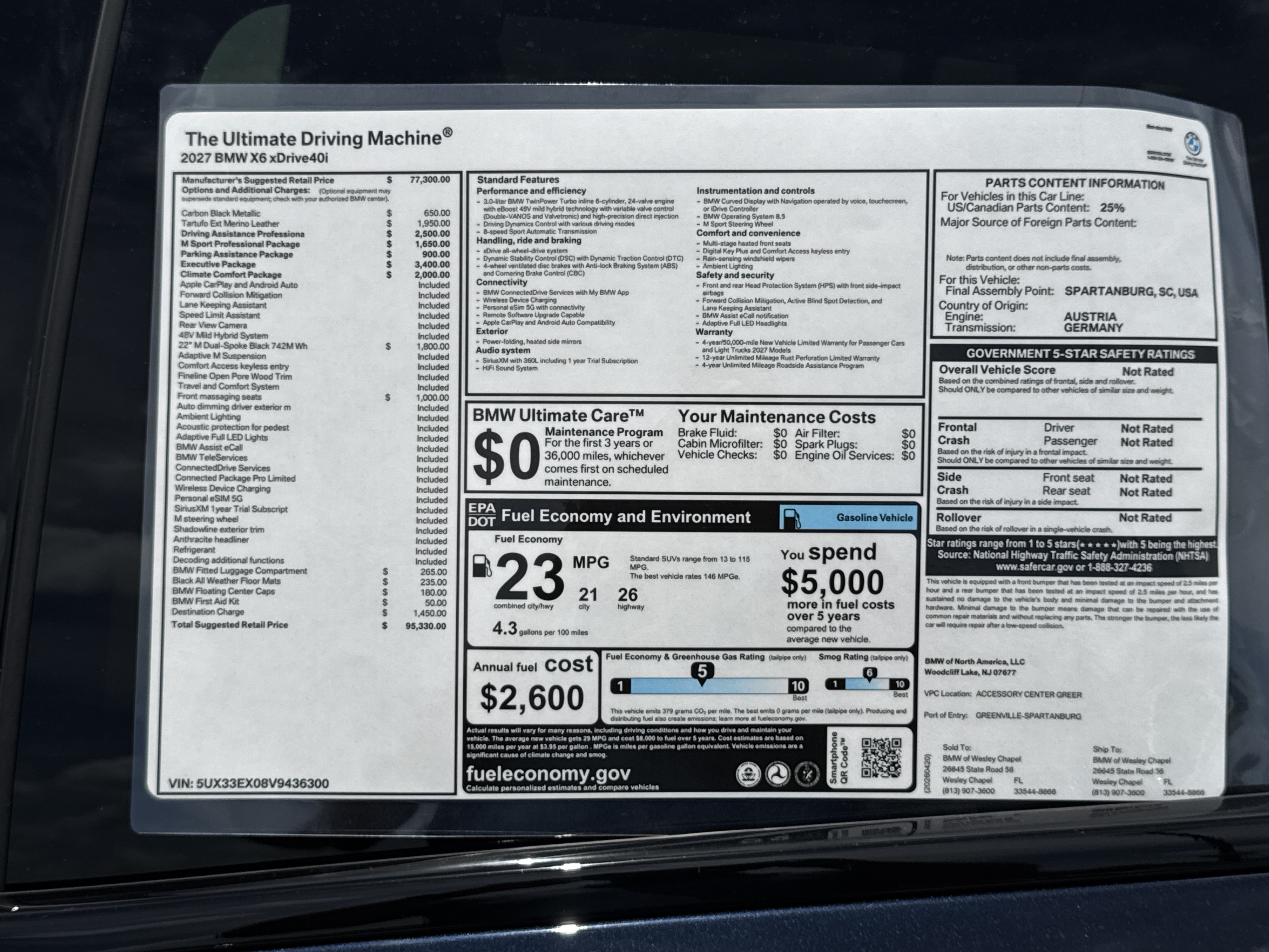 New 2027 BMW X6 xDrive40i w/ Executive Package AWD/4WD image 26